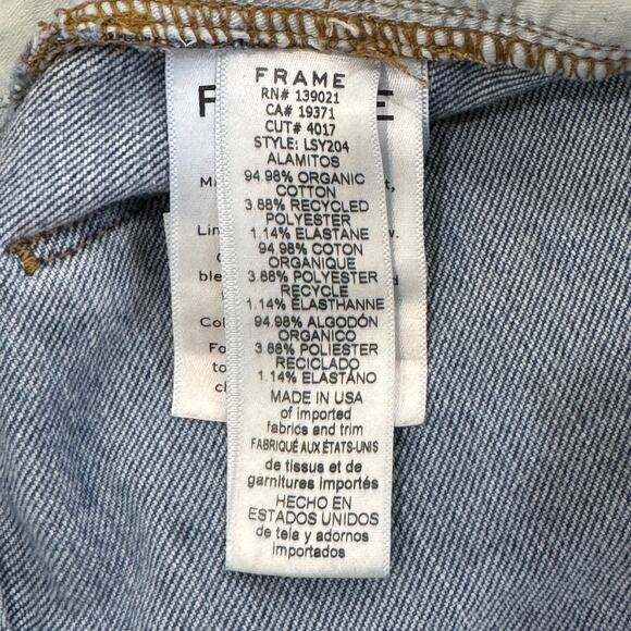 FRAME Le Sylvie Slender Straight Leg Jeans Size 28 Alamitos Light Wash Denim - Picture 9 of 12